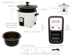 Nồi cơm nắp rời Hommy 1.8 lít NCR1803