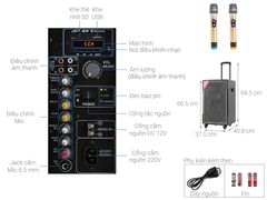 Loa kéo karaoke Dalton TS-12G450X 500W