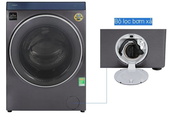 Máy giặt sấy Aqua Inverter giặt 15 kg - sấy 10 kg AQD-DH1500G PP