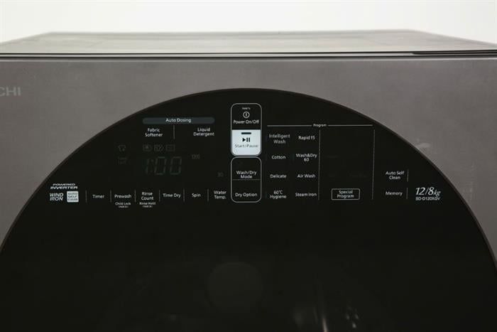 Máy giặt sấy Hitachi Inverter giặt 12 kg - sấy 8 kg BD-D120XGV MAG