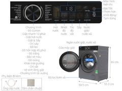 Máy giặt sấy Toshiba Inverter giặt 10.5 kg - sấy 7 kg TWD-T25BZU115MWV(MG)