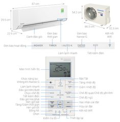 Điều hòa Panasonic 1 chiều Inverter 1.5HP-11.900BTU CS-XU12ZKH-8