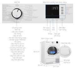 Máy sấy ngưng tụ Beko 8 kg DU8133GA0W