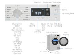Máy sấy ngưng tụ Whirlpool FreshCare+ 8 kg FFTCM118XB EE