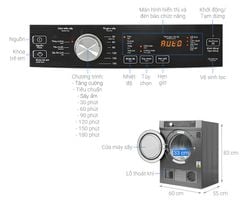 Máy sấy thông hơi Aqua 8 kg AQH-V800H SS