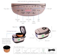 Nồi cơm điện tử Midea 1.8 lít MB-FS5023