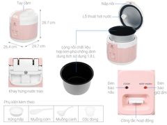 Nồi cơm nắp gài Electrolux 1.8 lít E4RC1-320P