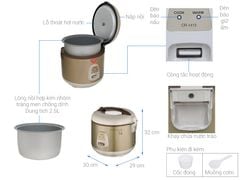 Nồi cơm nắp gài Cuckoo 2.5 lít CR-1413