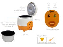 Nồi cơm nắp gài Midea 0.6 lít MR-CM06SD