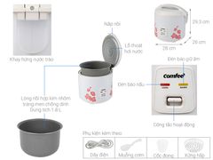 Nồi cơm nắp gài Comfee 1.8 lít CR-CM1820(C)