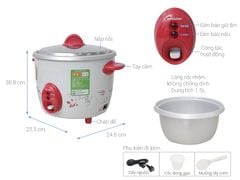 Nồi cơm nắp rời Sharp 1.5 lít KSH-D15V