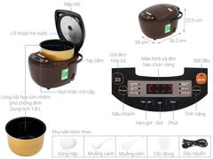 Nồi cơm điện tử Comfee 1.8 lít CR-FD1820B