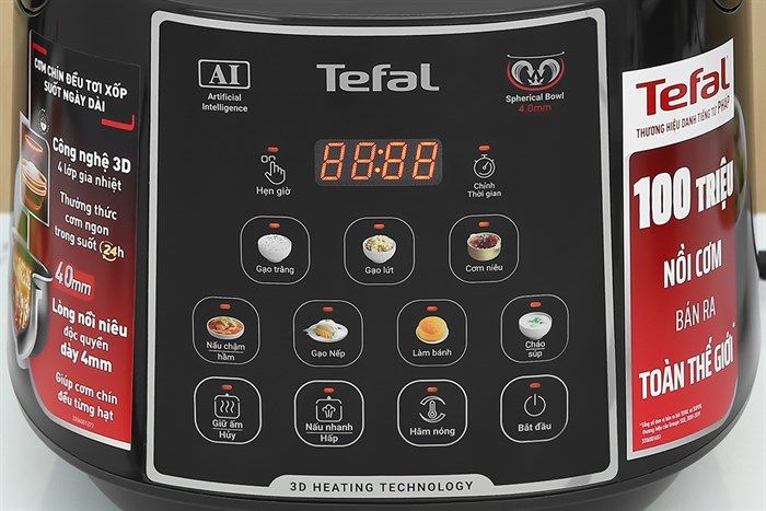 Nồi cơm điện tử Tefal 1.8 lít RK737868