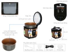 Nồi cơm nắp gài BlueStone 1.8 lít RCB-5519