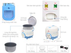 Nồi cơm nắp gài Happycook 1.2 lít HC-120
