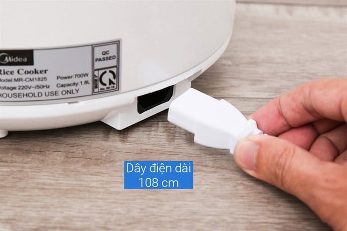 Nồi cơm nắp gài Midea 1.8 lít MR-CM1825