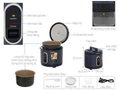 Nồi cơm nắp gài Sunhouse 3 lít SHD8309