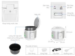 Nồi cơm nắp gài Panasonic 1 lít SR-MVN10LRAX