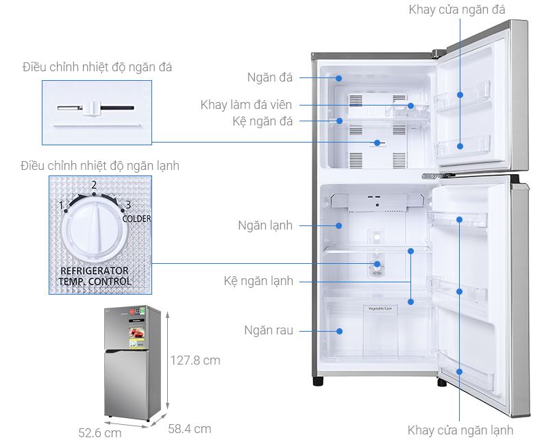 Tủ lạnh Panasonic Inverter 170 lít NR-BA190PPVN