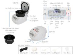 Nồi cơm điện tử Panasonic 1 lít SR-CL108WRA