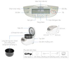 Nồi cơm điện tử Panasonic 1 lít SR-CP108NRAM
