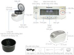Nồi cơm điện tử Panasonic 1.8 lít SR-CP188NRAM