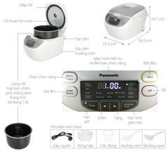 Nồi cơm điện tử Panasonic 1.8 lít SR-CX188SRAM