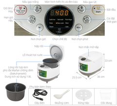 Nồi cơm điện tử Philips 1.8 lít HD4515/55