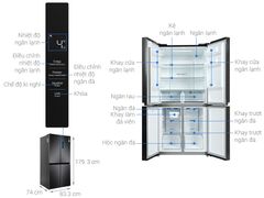 Tủ lạnh Samsung Inverter 488 lít Multi Door RF48A4000B4/SV