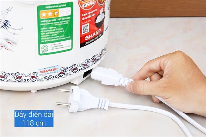 Nồi cơm nắp gài Sharp 1.8 lít KS-183TJV-CR