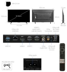 Google Tivi QLED TCL 4K 43 inch 43C69B