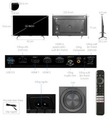 Google Tivi QLED TCL 4K 55 inch 55C69B