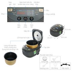 Nồi cơm điện tử Electrolux 1.8 lít E7RC1-650K