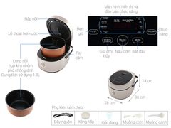 Nồi cơm điện tử Kangaroo 1.8 lít KG18DR12