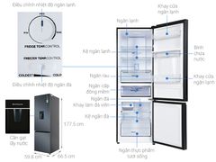 Tủ lạnh Aqua Inverter 320 lít AQR-B390MA(WSL)