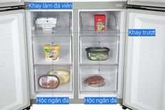 Tủ lạnh Aqua Inverter 456 lít Multi Door AQR-M525XA(FB)