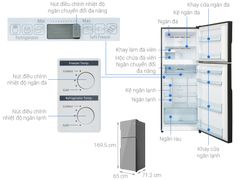 Tủ lạnh Hitachi Inverter 366 lít R-FVX480PGV9 MIR