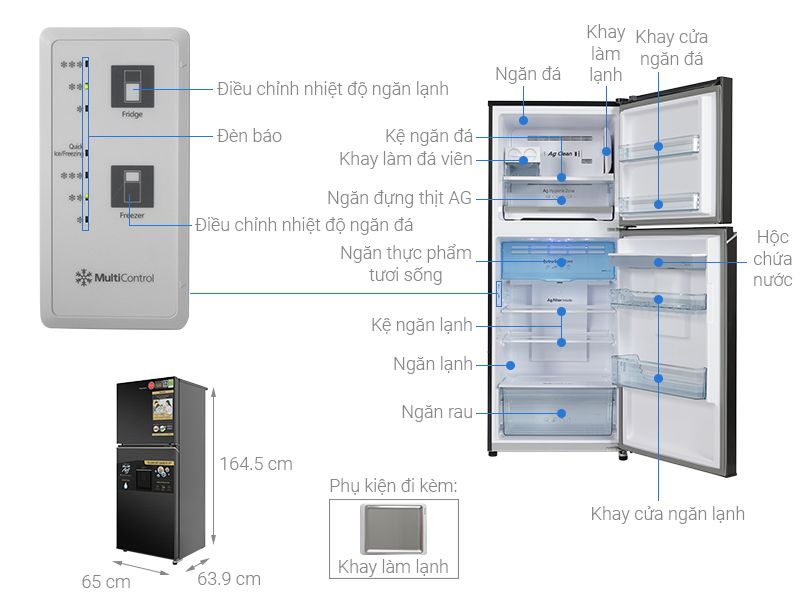 Tủ lạnh Panasonic Inverter 326 lít NR-TL351GVKV