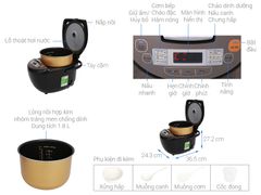 Nồi cơm điện tử Midea 1.8 lít MB-FS5018B