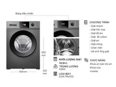 Máy giặt Casper Inverter 10.5 kg WF-105VG5