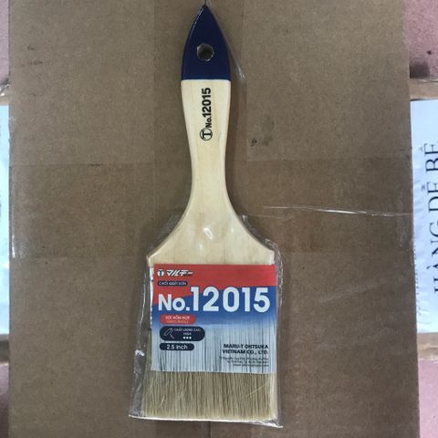 Cọ chip cán gỗ phủ bóng vecni, sợi hỗn hợp 10mm-40mm MARU-T BR12015