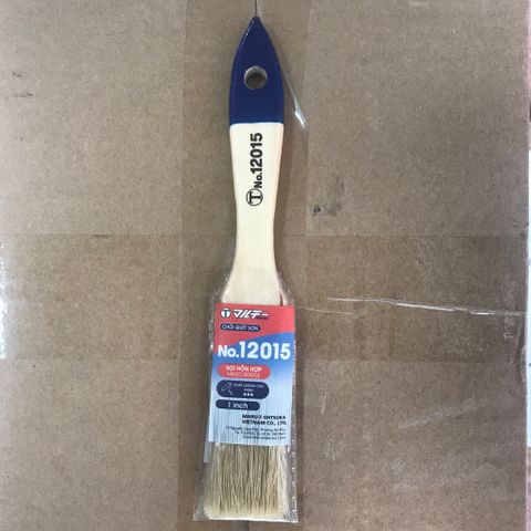 Cọ chip cán gỗ phủ bóng vecni, sợi hỗn hợp 10mm-40mm MARU-T BR12015