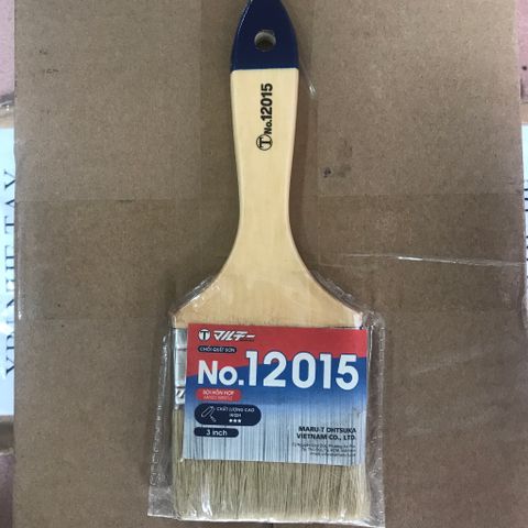 Cọ chip cán gỗ phủ bóng vecni, sợi hỗn hợp 10mm-40mm MARU-T BR12015