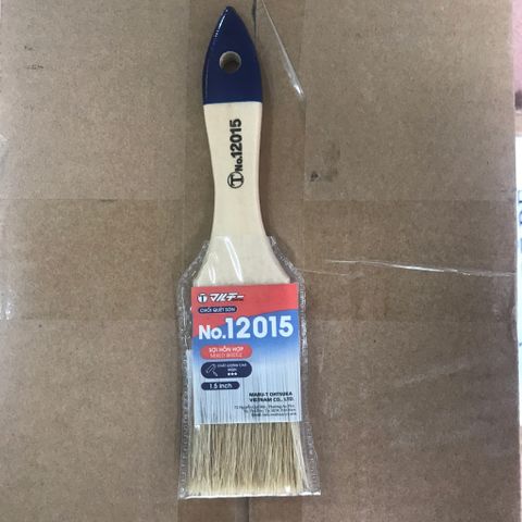 Cọ chip cán gỗ phủ bóng vecni, sợi hỗn hợp 10mm-40mm MARU-T BR12015