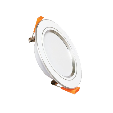 LED Downlight âm trần nhôm, viền bạc 9W MPE - DLB-9T