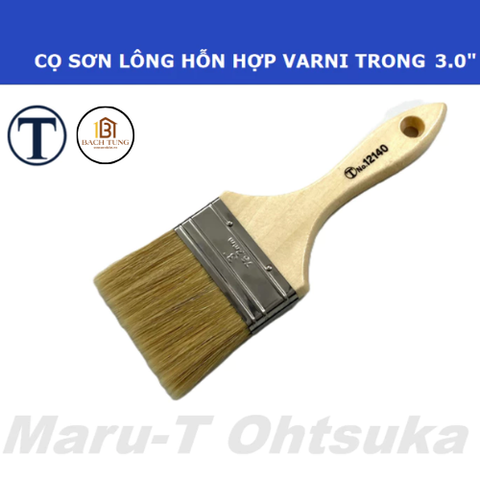 BR12140 Cọ lông hỗn hợp varni trong Maru-T 3inch