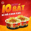 Combo mì ăn liền Chin Chin: 10 bát mì bò chua cay