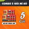 Combo mì ăn liền Chin Chin: 5 mì bò chua cay