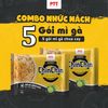 Combo mì ăn liền Chin Chin: 5 mì gà chua cay