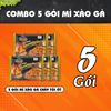 Combo mì ăn liền Chin Chin: 5 mì xào gà cháy tỏi ớt